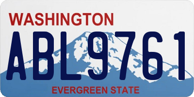 WA license plate ABL9761