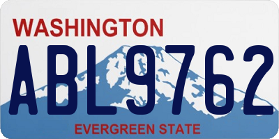 WA license plate ABL9762