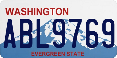 WA license plate ABL9769