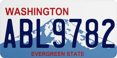 WA license plate ABL9782