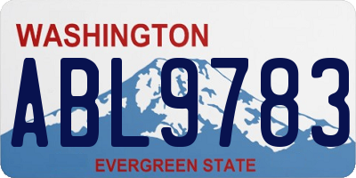 WA license plate ABL9783