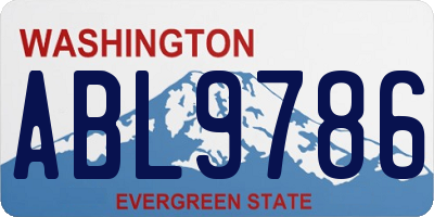 WA license plate ABL9786