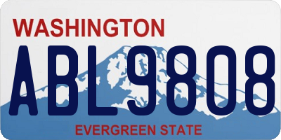 WA license plate ABL9808