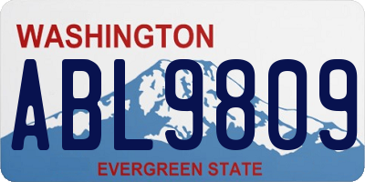 WA license plate ABL9809
