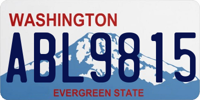 WA license plate ABL9815