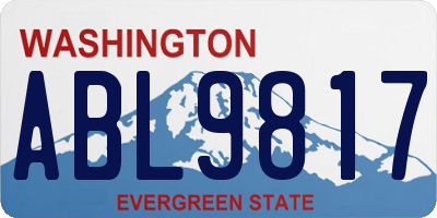 WA license plate ABL9817