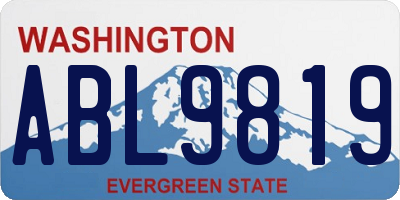 WA license plate ABL9819