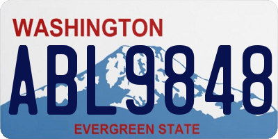 WA license plate ABL9848