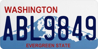 WA license plate ABL9849