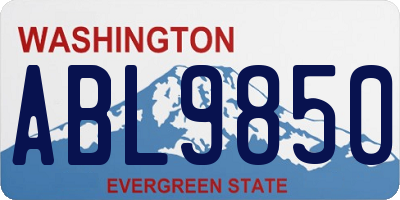 WA license plate ABL9850