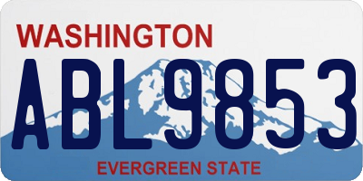 WA license plate ABL9853
