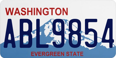 WA license plate ABL9854