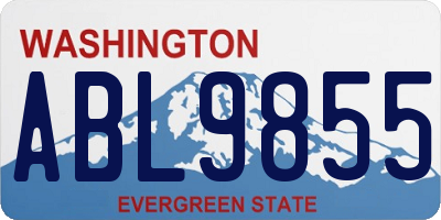 WA license plate ABL9855