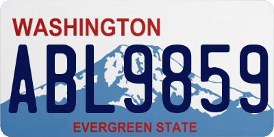 WA license plate ABL9859
