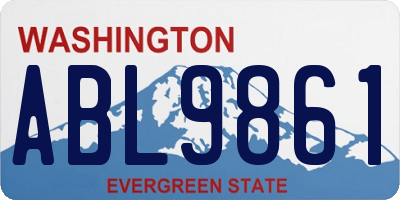 WA license plate ABL9861