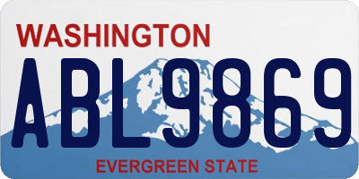 WA license plate ABL9869