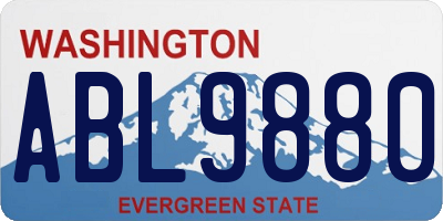 WA license plate ABL9880