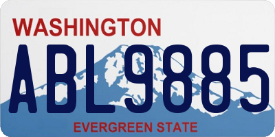 WA license plate ABL9885