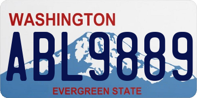 WA license plate ABL9889