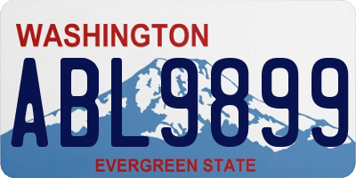 WA license plate ABL9899