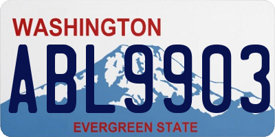 WA license plate ABL9903