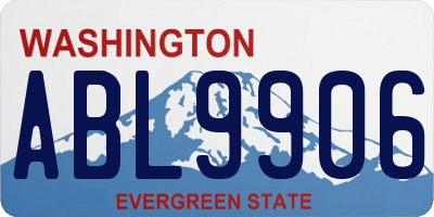 WA license plate ABL9906