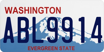 WA license plate ABL9914