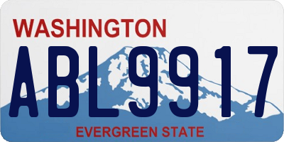 WA license plate ABL9917