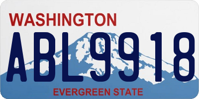 WA license plate ABL9918