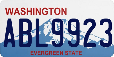 WA license plate ABL9923