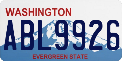WA license plate ABL9926