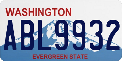 WA license plate ABL9932