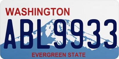WA license plate ABL9933