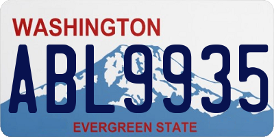WA license plate ABL9935