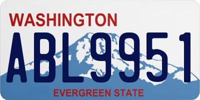 WA license plate ABL9951
