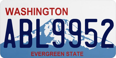 WA license plate ABL9952