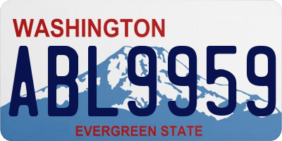WA license plate ABL9959