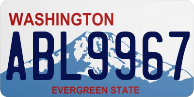WA license plate ABL9967