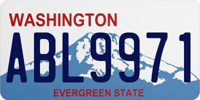 WA license plate ABL9971