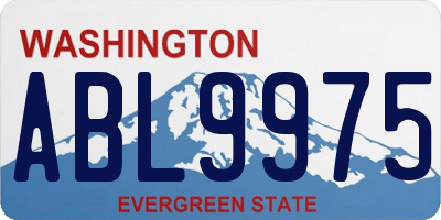 WA license plate ABL9975