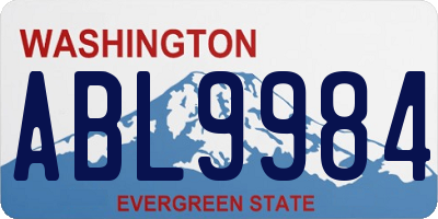 WA license plate ABL9984