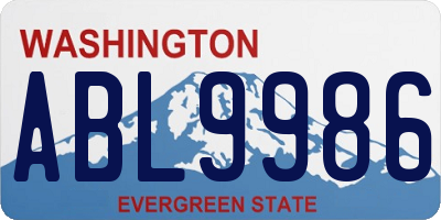WA license plate ABL9986