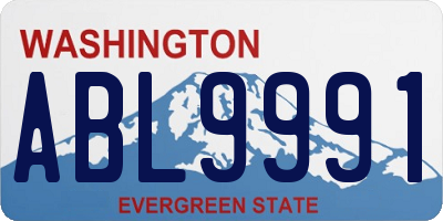 WA license plate ABL9991