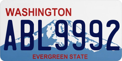WA license plate ABL9992