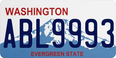 WA license plate ABL9993