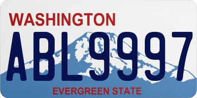 WA license plate ABL9997