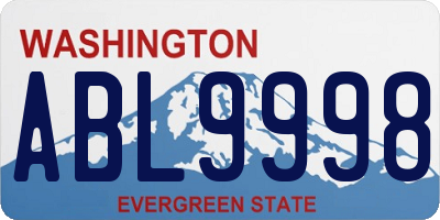 WA license plate ABL9998
