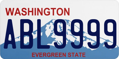 WA license plate ABL9999