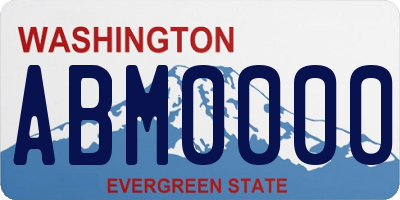 WA license plate ABM0000