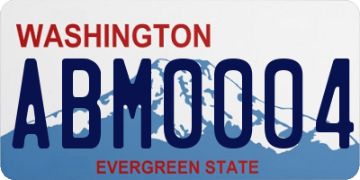 WA license plate ABM0004